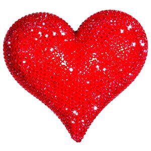 Interior Illusions Plus Red Rhinestone Love Heart